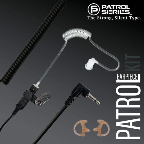 Patrol Earpiece Kit: PE25S - 2.5mm Plug Common for: M/A Com, Harris, Otto brand microphones, & More