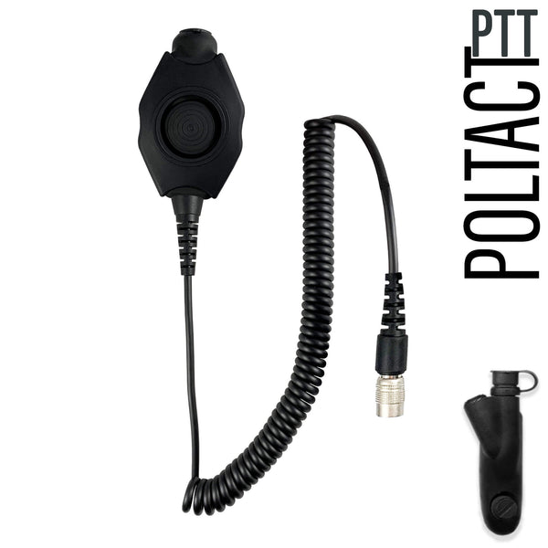 PolTact Helmet Headset Kit w/ Rapid Release System: PTH-V2-33RR - Guaranteed to work w/: Motorola- HT750, HT1250, HT1550, MTX850, MTX950, MTX8250, MTX9250, PR860, & More