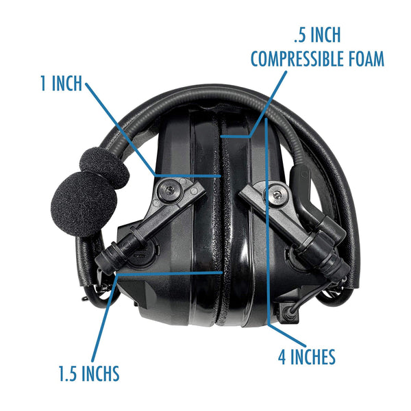 PolTact Helmet Headset Kit w/ Rapid Release System: PTH-V2-33RR - Guaranteed to work w/: Motorola- HT750, HT1250, HT1550, MTX850, MTX950, MTX8250, MTX9250, PR860, & More