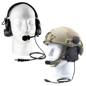 poltact police tactical headset for radio