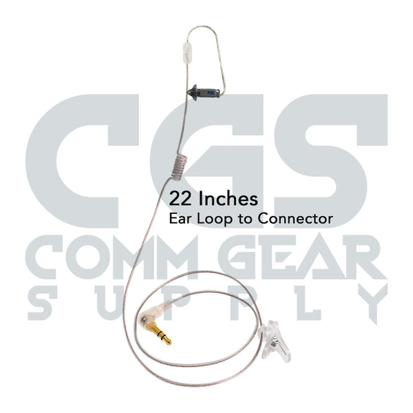 P/N: N-RO-360-22-3.5G-UK-R/L: Mic/Earpiece Upgrade Kit- Ultra Stealth Covert/Tactical Radio Earpiece - Stealth Earpiece & 3.5mm Adapter Comm Gear Supply CGS