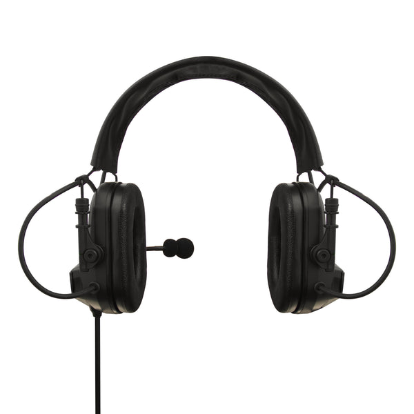 Tactical Radio Helmet Headset w/ Active Hearing Protection - PTH-V2-23 Material Comms PolTact Headset & Push To Talk(PTT) For Tactical Radio Headset w/ Active Hearing Protection - Motorola: XTS1500, XTS2500, XTS3000, XTS3500, XTS5000, HT1000, JT1000, MT2000, MTS2000, MTX838, MTX900, MTX8000, MTX9000, PR1500