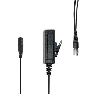 B2W-3.5F-SR, Braided Tactical Mic w/ 3.5mm Female Audio Jack & Quick Disconnect (Hirose) Connector