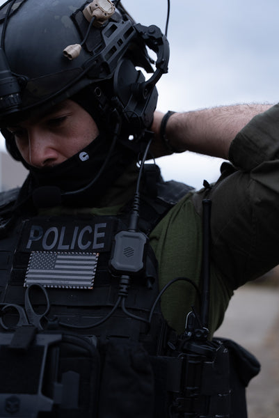 PT-PTTV2D5-RR-A/N: The Material Comms PolTact V2 Dual Comm Quick Disconnect Push To Talk(PTT) 3M Peltor ComTac, XPI, Atlantic Signal(Standard on INVICTUS ComTac V, PATRIOT - 92 CY, MT20H682FB - 92 CY, MT14H418A - 35 CY/GE/GN, MT14H418A - 92CY/GE/GN), Material Comm PolTact PTH-V2, Ops-Core 5 Pole Connectorized Downlead, Invisio T30 w/ 5 Pole, Helicopter Comms, & other Dual Comms Headsets using 5 Pole TP-105/U384 Connector Dynamic Mic