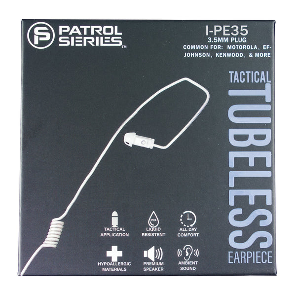 RO-360F-22-3.5: Ultra Stealth 360 Covert Whisper Covert Listen Only Dual Earpiece EP1079SC A1 Micro Sound Tubeless Listen Only Dual Earpiece/Tactical Radio Earpiece - 3.5mm, Connects to Speaker Mic for Motorola, Kenwood, Icom, Relm 360 flexo Comm Gear Supply CGS earphone connection tubeless EP-MS1A-B material comms communications ID-PE35: The Invisible Series Earpiece patrol series earpiece