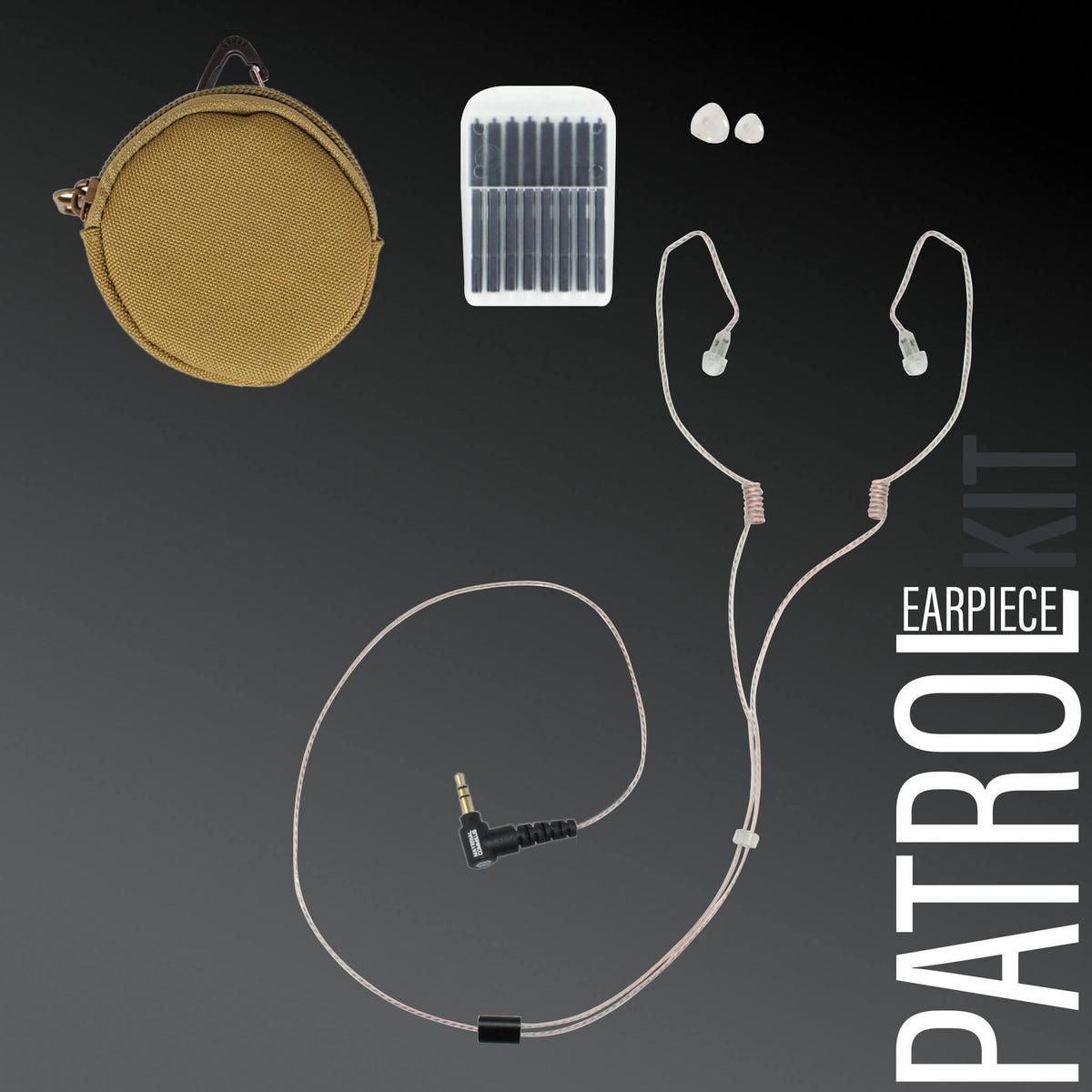 Invisible Series Tubeless Covert/Tactical Radio Dual Earpiece Ambidext ...