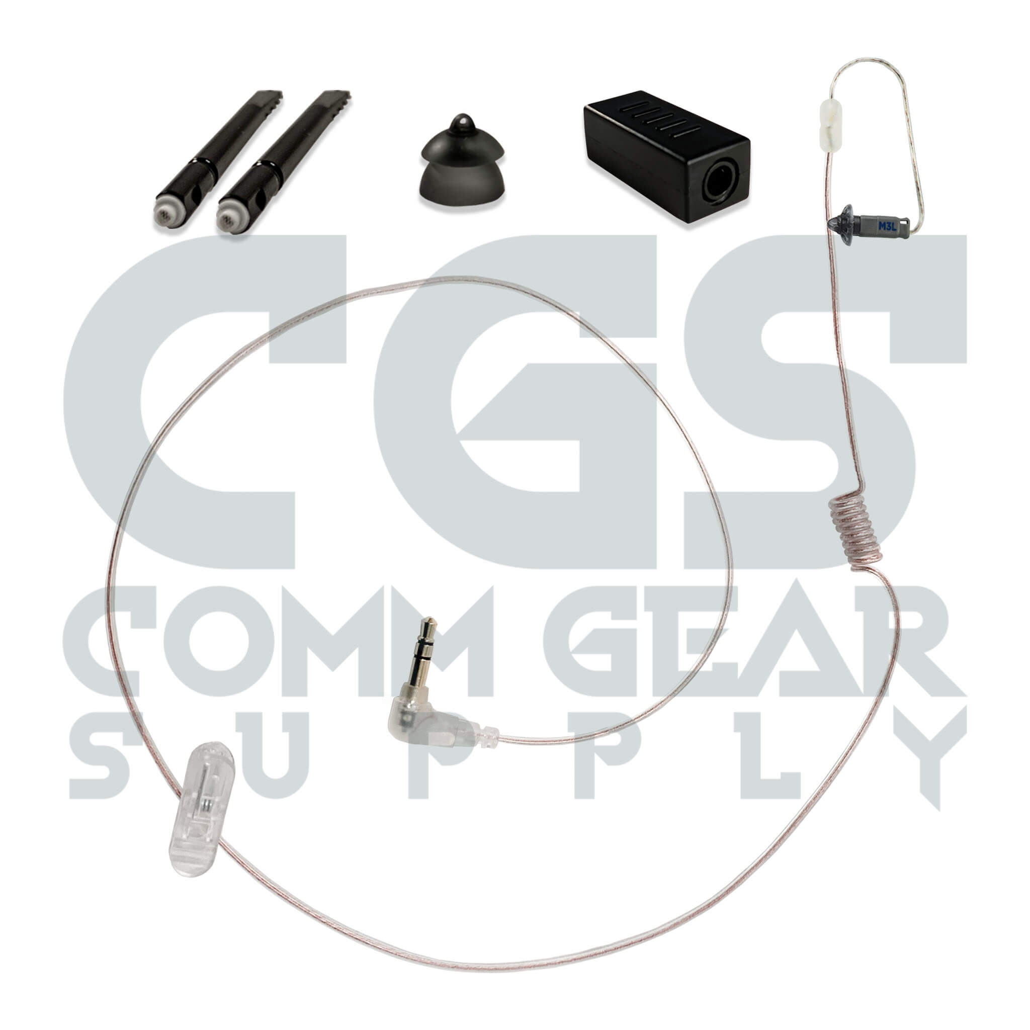 P/N: N-RO-360-22-3.5G-UK-R/L: Mic/Earpiece Upgrade Kit- Ultra Stealth Covert/Tactical Radio Earpiece - Stealth Earpiece & 3.5mm Adapter Comm Gear Supply CGS