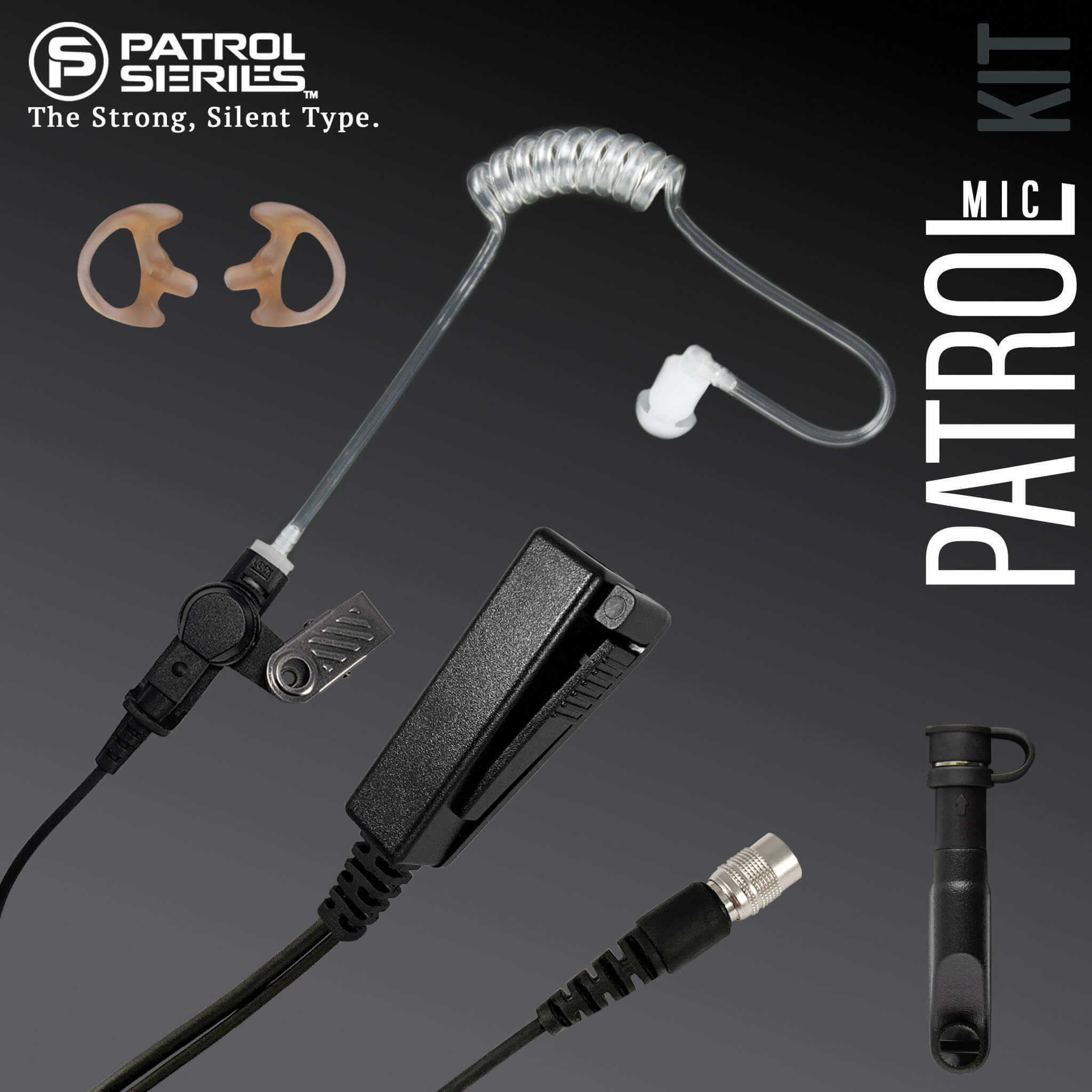 Patrol Mic Kit: PM08RR - Harris/Tait TP3000, TP3300, TP3500, TP8100, TP8110, TP8115, TP8120, TP8135, TP8140, TP9300, TP9355, TP9360, TP9400, TP9435, TP9440, TP9445, TP9460 