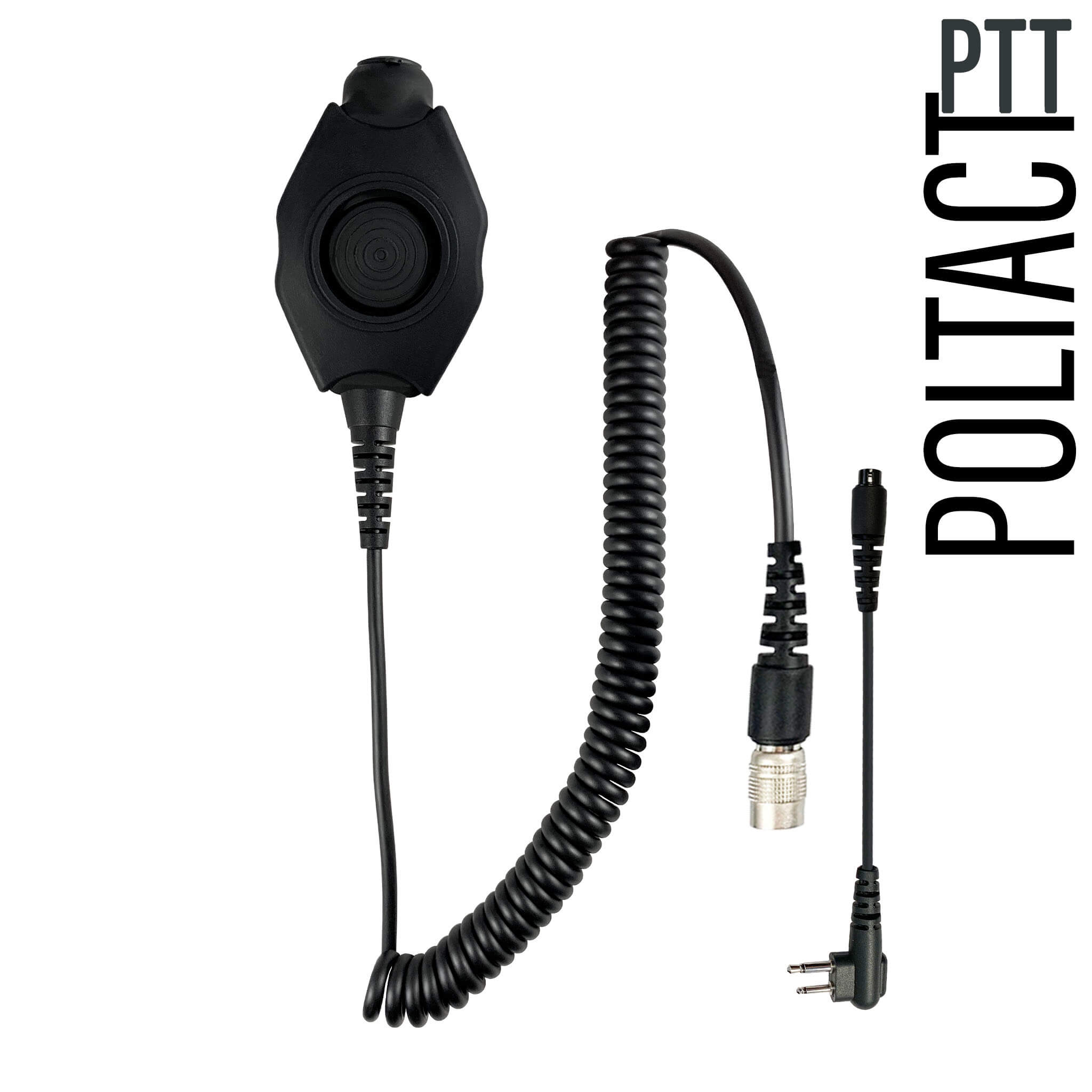 Headset PTT Harness w/ Rapid Release Connector/Adapter: PT-PTT-03RR - Guaranteed to work w/: 2 Pin Motorola HYT Tekk BearCom Blackbox & More