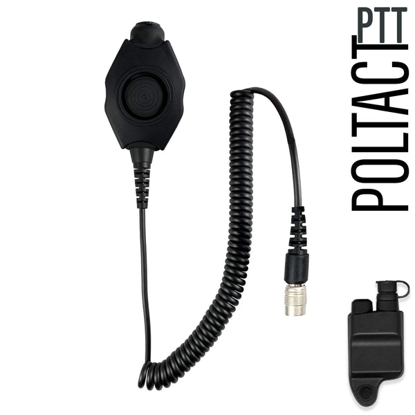 Tactical Radio Headset w/ Active Helmet Hearing Protection & Release Adapter - PTH-V2-27RR Material Comms PolTact Helmet Headset & Push To Talk(PTT) Adapter For Harris(L3Harris) & M/A-Com Jaguar 700P, 700Pi, 710P, P5100, P5130, P5150, P5200, P7100, P7130, P7150, P7170, P7200, P7230, P7250, P7270