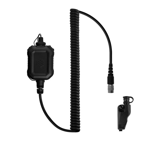 PT-PTTV2-11RR-A/N Material Comms PolTact V2 Dual Button Quick Disconnect Push To Talk(PTT) Kenwood NX-200, NX-210, NX-300, NX410, NX-411, NX-3200, NX3300, NX-5200, NX-5300, NX-5400, TK-190, TK-2140, TK-2180, TK-280, TK-290, TK-3140, TK-3148, TK-3180, TK-380, TK-385, TK-390, TK-480, TK-481, TK-5210, TK-5220, TK-5310, TK-5320, TK-5400, EF Johnson Viking VP6000, VP6230, VP6330, VP6430, VP5000, VP5230 VP5330, VP5430 High or Low Impedance Compatible w/ NATO/Military Wiring, Material Comms/PolTact Ops core peltor