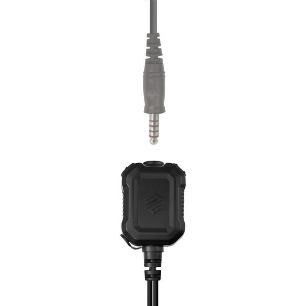 PT-PTTV2D5-RR-A/N: The Material Comms PolTact V2 Dual Comm Quick Disconnect Push To Talk(PTT) 3M Peltor ComTac, XPI, Atlantic Signal(Standard on INVICTUS ComTac V, PATRIOT - 92 CY, MT20H682FB - 92 CY, MT14H418A - 35 CY/GE/GN, MT14H418A - 92CY/GE/GN), Material Comm PolTact PTH-V2, Ops-Core 5 Pole Connectorized Downlead, Invisio T30 w/ 5 Pole, Helicopter Comms, & other Dual Comms Headsets using 5 Pole TP-105/U384 Connector Dynamic Mic
