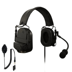 Tactical Radio Headset w/ Active Helmet Hearing Protection & Release Adapter - PTH-V2-28RR Material Comms PolTact Helmet Headset & Push To Talk(PTT) Adapter For Harris(L3Harris), M/A-Com P5300, P5350, P5370, P5450, P5470, P5500, P5550, P5570, P7300, P7350, P7370, XG-15(P/MultiMode), XG-25(P/Pe/MultiMode), XG-75(P/Pe/MultiMode)