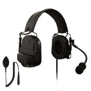 Tactical Radio Helmet Headset w/ Active Hearing Protection - PTH-V2-29 Material Comms PolTact Headset & Push To Talk(PTT) Adapter For Tactical Radio Headset w/ Active Hearing Protection - Harris(L3Harris): XG-100, XG-100P, XL-185, XL-185P, XL-185Pi, XL-150/P, XL-95/P, XL-200, XL-200P, XL-200Pi