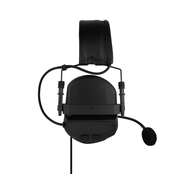 Tactical Radio Helmet Headset w/ Active Hearing Protection - PTH-V2-37 Material Comms PolTact Headset & Push To Talk(PTT) For Tactical Radio Headset w/ Active Hearing Protection - Motorola R7, MXP600, & ION Series