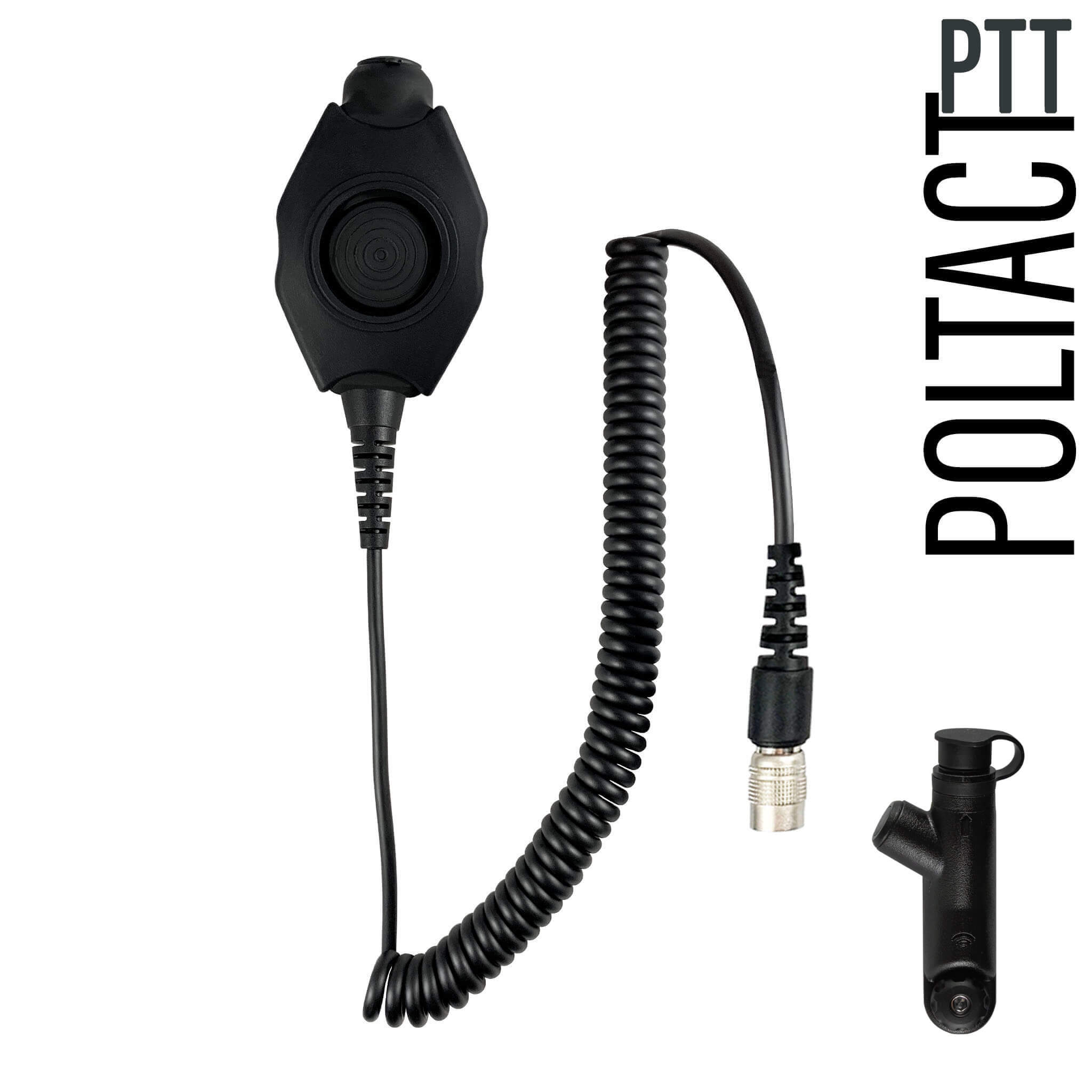 Tactical Radio Adapter/PTT for Headset(Hirose Adapter System): NATO/Military Wiring, Gentex, Ops-Core, OTTO, Select Peltor Models, Savox, Sordin, Helicopter - Quick Disconnect Motorola R7, MXP600 & ION Series.