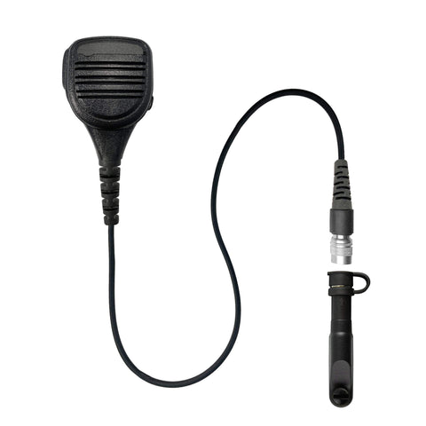 P/N: SM-V2-08RR: Straight Cable Shoulder/Chest Microphone For Harris(L3Harris)/Tait TP3000, TP3300, TP3350 TP3500, TP8100, TP8110, TP8115, TP8120, TP8135, TP8140, TP9300, TP9355, TP9360, TP9400, TP9435, TP9440, TP9445, TP9460 & More