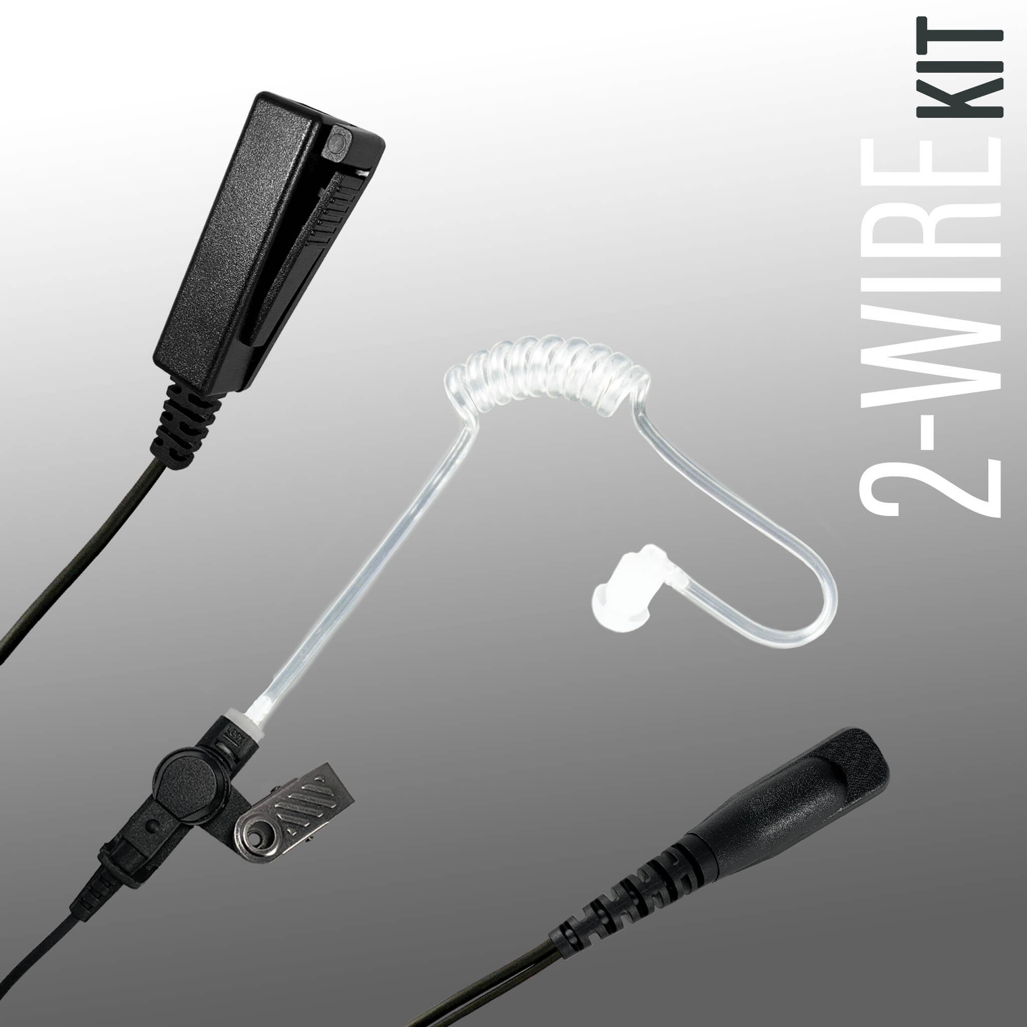 2 Wire Mic Kit: 2W11HW - Guaranteed to work w/: Kenwood TK & NEXEDGE (NX) Multi-Pin Models