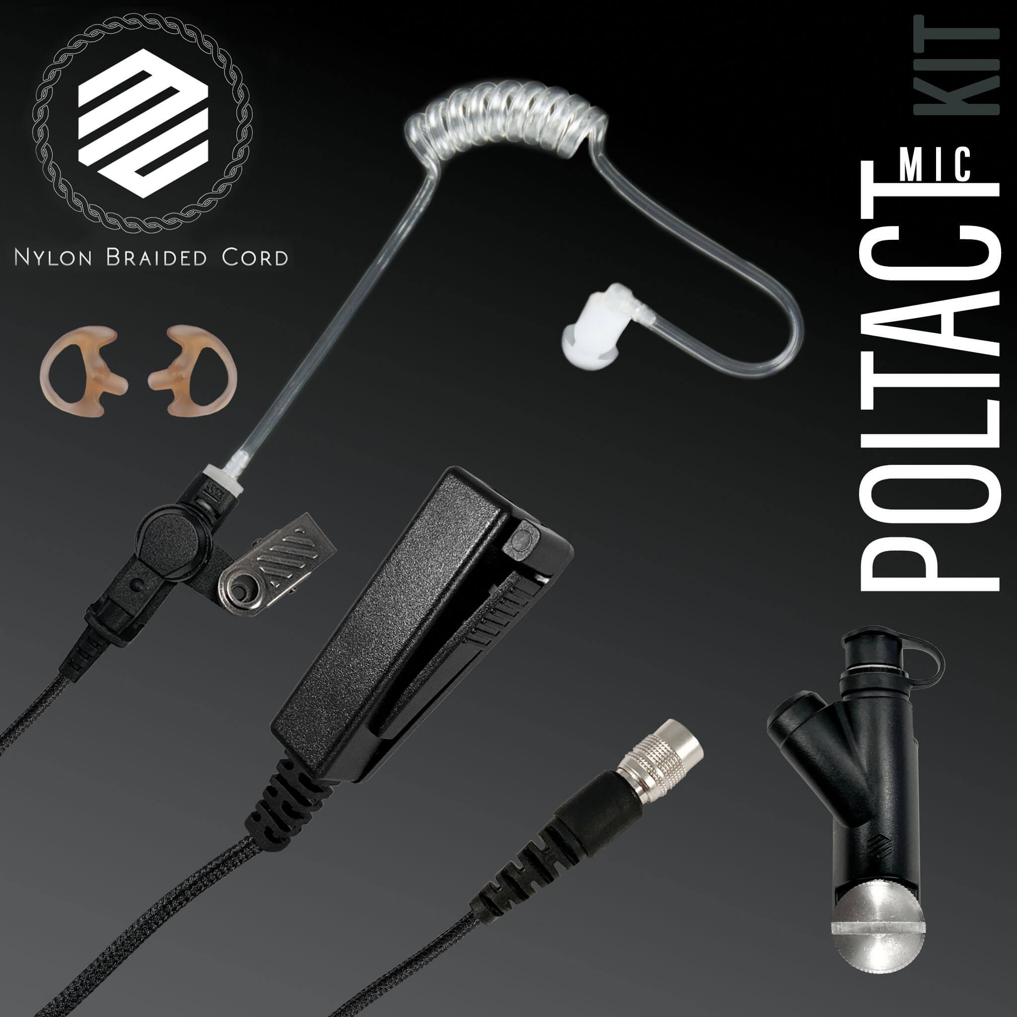 PolTact Mic Kit: PTM29RR - Guaranteed to work w/: Harris XG-100, XG-100P, XL-185, XL-185P, XL-185Pi, XL-200, XL-200P, XL-200Pi