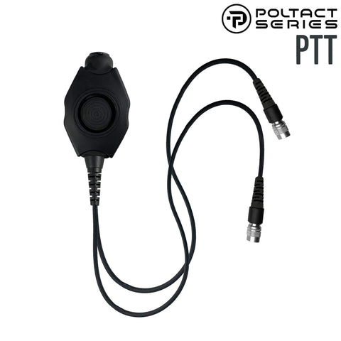 Amplified Headset PTT Harness For Dual Radio (Straight Cable) w/ Rapid Release Hirose Connector: NATO/Military Wiring, Gentex, Ops-Core, OTTO, Select Peltor Models, Helicopter - Replacement/Upgrade - No Adapter