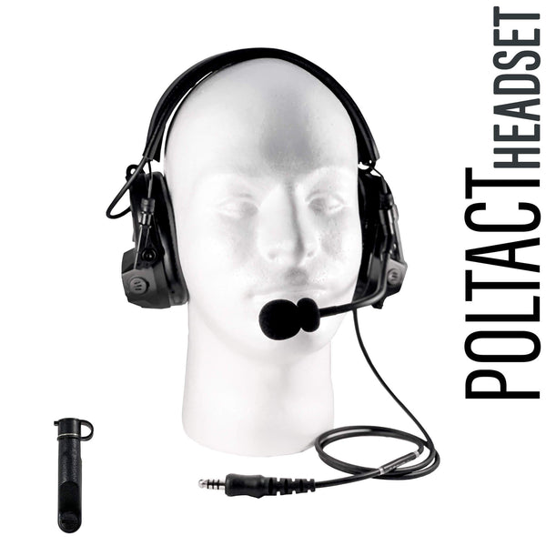 PolTact Headset Kit w/ Rapid Release System: PTH-V1-08RR - Guaranteed to work w/: Harris/Tait TP3000, TP3300, TP3500, TP8100, TP8110, TP8115, TP8120, TP8135, TP8140, TP9300, TP9355, TP9360, TP9400, TP9435, TP9440, TP9445, TP9460