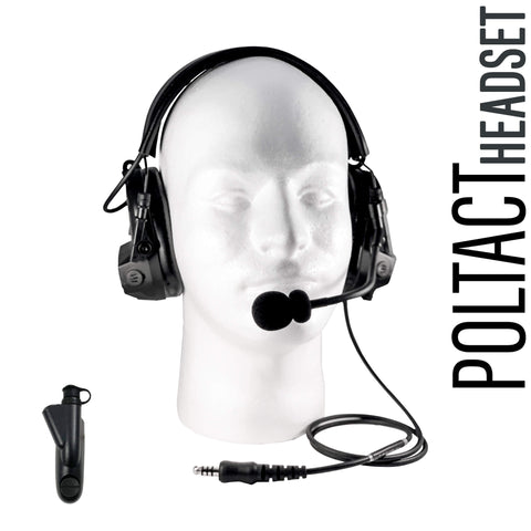 PolTact Headset Kit w/ Rapid Release System: PTH-V1-33RR - Guaranteed to work w/: Motorola- HT750, HT1250, HT1550, MTX850, MTX950, MTX8250, MTX9250, PR860, & More