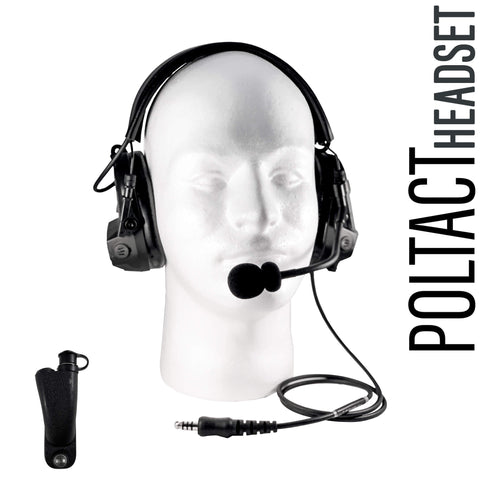 PolTact Headset Kit w/ Rapid Release System: PTH-V1-34RR - Guaranteed to work w/: Motorola APX900 APX1000 APX4000 APX6000/XE APX7000/L/XE APX8000 "Apex" XPR6100 XPR6300 XPR6350 XPR6380 XPR6500 XPR6550 PR6580 XPR7350/e XPR7380/e XPR7550/e & more