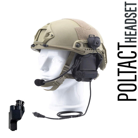 PolTact Helmet Headset Kit w/ Rapid Release System: PTH-V2-23RR - Guaranteed to work w/: EF Johnson 51, 5000, 5100, 7700, 8100 Series, VP Viking Series 5000, 5100, 8100, 7700, Ascend Series, VP400, VP600, VP900 & More