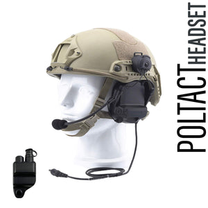 PolTact Helmet Headset Kit w/ Rapid Release System: PTH-V2-28RR - Guaranteed to work w/: Harris (M/A-Com) - P5300, P5350, P5370, P5450, P5470, P5500, P5550, P5570, P7300, P7350, P7370, XG-15, XG-25, XG-75, (Multimode) & More