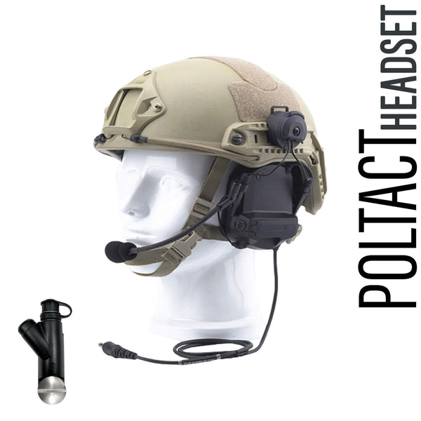 PolTact Helmet Headset Kit w/ Rapid Release System: PTH-V2-29RR - Guaranteed to work w/: Harris XG-100, XG-100P, XL-185, XL-185P, XL-185Pi, XL-200, XL-200P, XL-200Pi