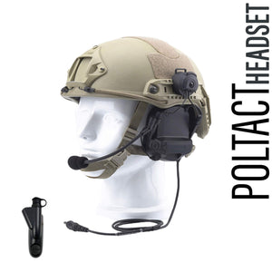PolTact Helmet Headset Kit w/ Rapid Release System: PTH-V2-33RR - Guaranteed to work w/: Motorola- HT750, HT1250, HT1550, MTX850, MTX950, MTX8250, MTX9250, PR860, & More