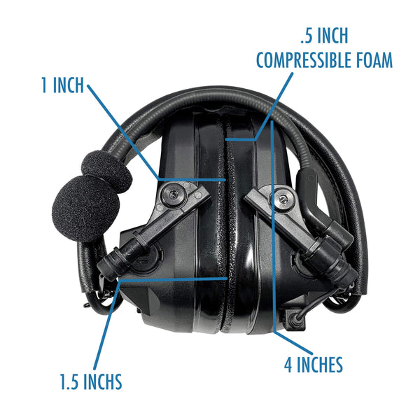 PolTact Helmet Headset Kit: PTH-V2-03 - Guaranteed to work w/: 2 Pin Motorola HYT Tekk BearCom Blackbox & More