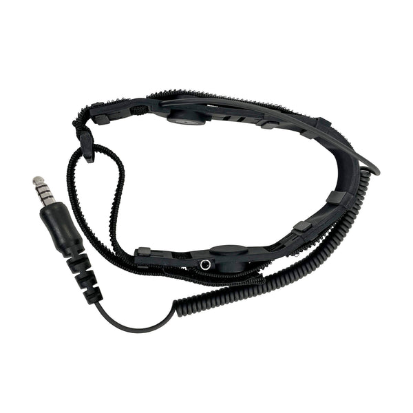 P/N: PTTM-V1: PolTact Throat Mic Designed For Public Safety/Military. Throat Mic and Earpiece Only, w/ Nexus TP-120/U174 male connector. Requires NATO Push To Talk Radio Adapter