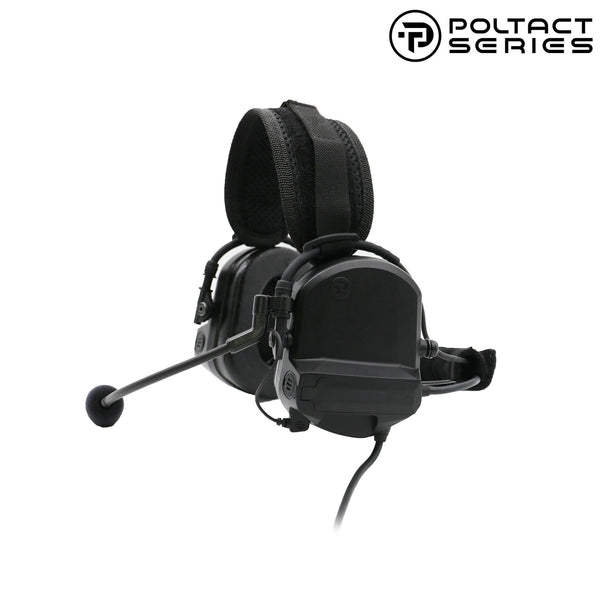 PolTact Headset (Behind The Neck): PTH-V3 - Neckband Headset Only Compatible w/ 3M/Peltor: Comtac, Material Comms: PolTact, TCI, Liberator, TEA Connector/PTT