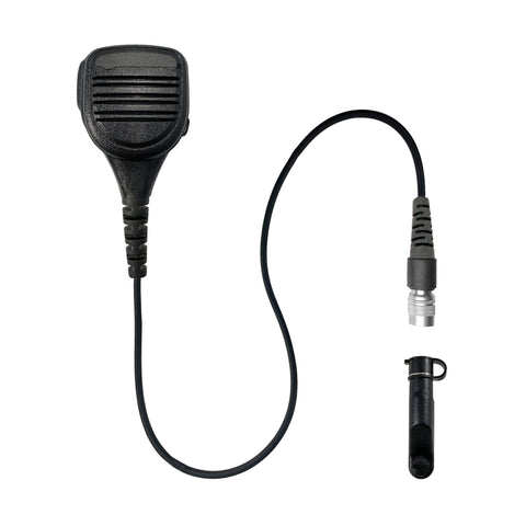 P/N: SM-V2-08RR: Straight Cable Shoulder/Chest Microphone For Harris(L3Harris)/Tait TP3000, TP3300, TP3350 TP3500, TP8100, TP8110, TP8115, TP8120, TP8135, TP8140, TP9300, TP9355, TP9360, TP9400, TP9435, TP9440, TP9445, TP9460 & More