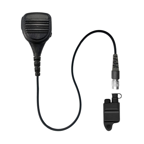 P/N: SM-V2-27RR: Straight Cable Shoulder/Chest Microphone For Harris(L3Harris) &  M/A-Com Jaguar 700P, 700Pi, 710P, P5100, P5130, P5150, P5200, P7100, P7130, P7150, P7170, P7200, P7230, P7250, P7270 & More