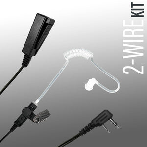 2 Wire Mic Kit: 2W01HW - Guaranteed to work w/: Kenwood, Baofeng, Relm 2 Pin Radios